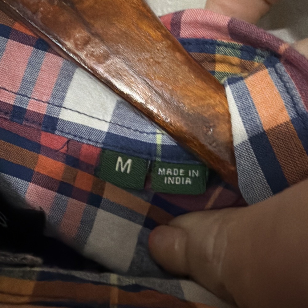 Orvis Madris 100% Cotton Plaid Short Sleeve Men's M - Picture 3 of 8